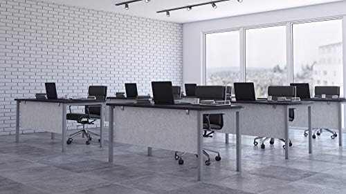 OBEX Modesty Desk PET Privacy Screen Acoustic Sound Absorbing Panel Ideal for Reception, Student Table or Office Cubicles Workstations, 24" x 72", Stone