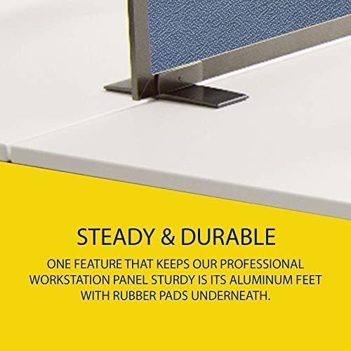 OBEX Acoustical Free Standing Privacy Screen, Cubicle Accessories Desk Privacy Panel, Desk Dividers for Office, Office Furniture Partitions Portable Sound Proof Dividers, 24" x 72", Twilight