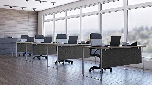 OBEX Modesty Desk PET Privacy Screen Acoustic Sound Absorbing Panel Ideal for Reception, Student Table or Office Cubicles Workstations, 24" x 60", Shadow