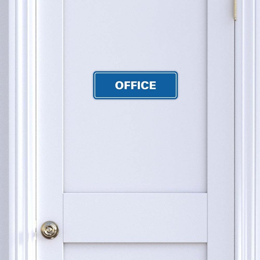 Signs ByLITA Standard Office Sign - Professional Business Signage - Easy to Install (Blue) - Small 2 Pack