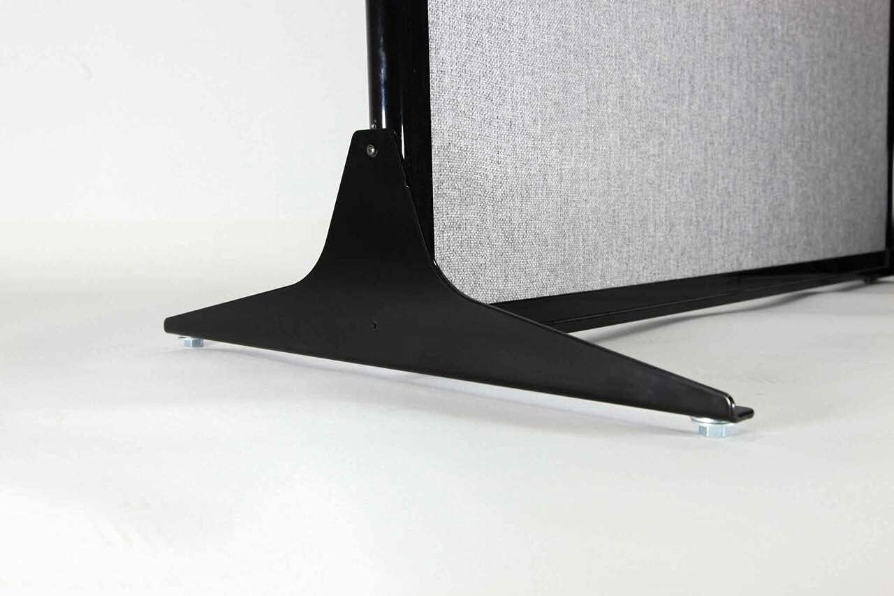 Versare Workstation Partition | Portable Wall Divider | Modern Office Cubicle | Free Standing Privacy Screen | Flexible Work Space | 66" x 70" W/Window, Royal Blue Fabric Panels