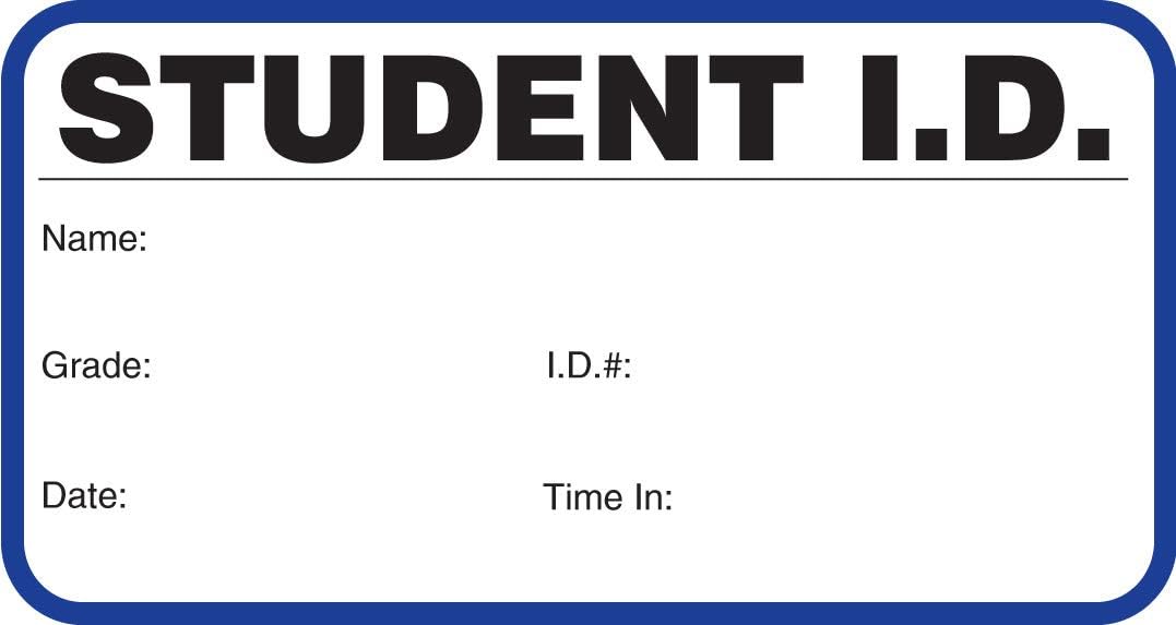 Standard Visitors Badges in Books, Student-ID Sign-in Books with Security Badges, 500/Book (Blue)