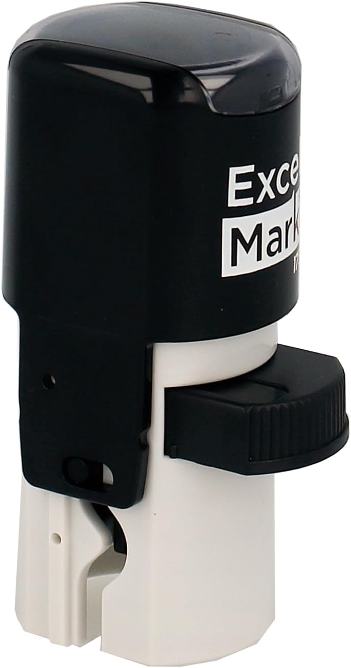 ExcelMark Custom Round Self Inking Inspection Stamp - 5/8" Diameter (2 Lines)