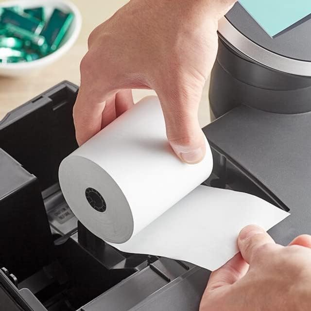 (50 Rolls) 3" x 165' Kitchen Register Rolls,1 Ply Bond Printer Receipt Paper POS Cash Register Paper (Non –Thermal Kitchen Printer Paper) for TMU200 SRP275 from Pony Packaging