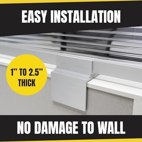 OBEX Screen Extender Polycarbonate Desk Privacy Panel & Divider for Office Cubicle, 24" x 72", Translucent