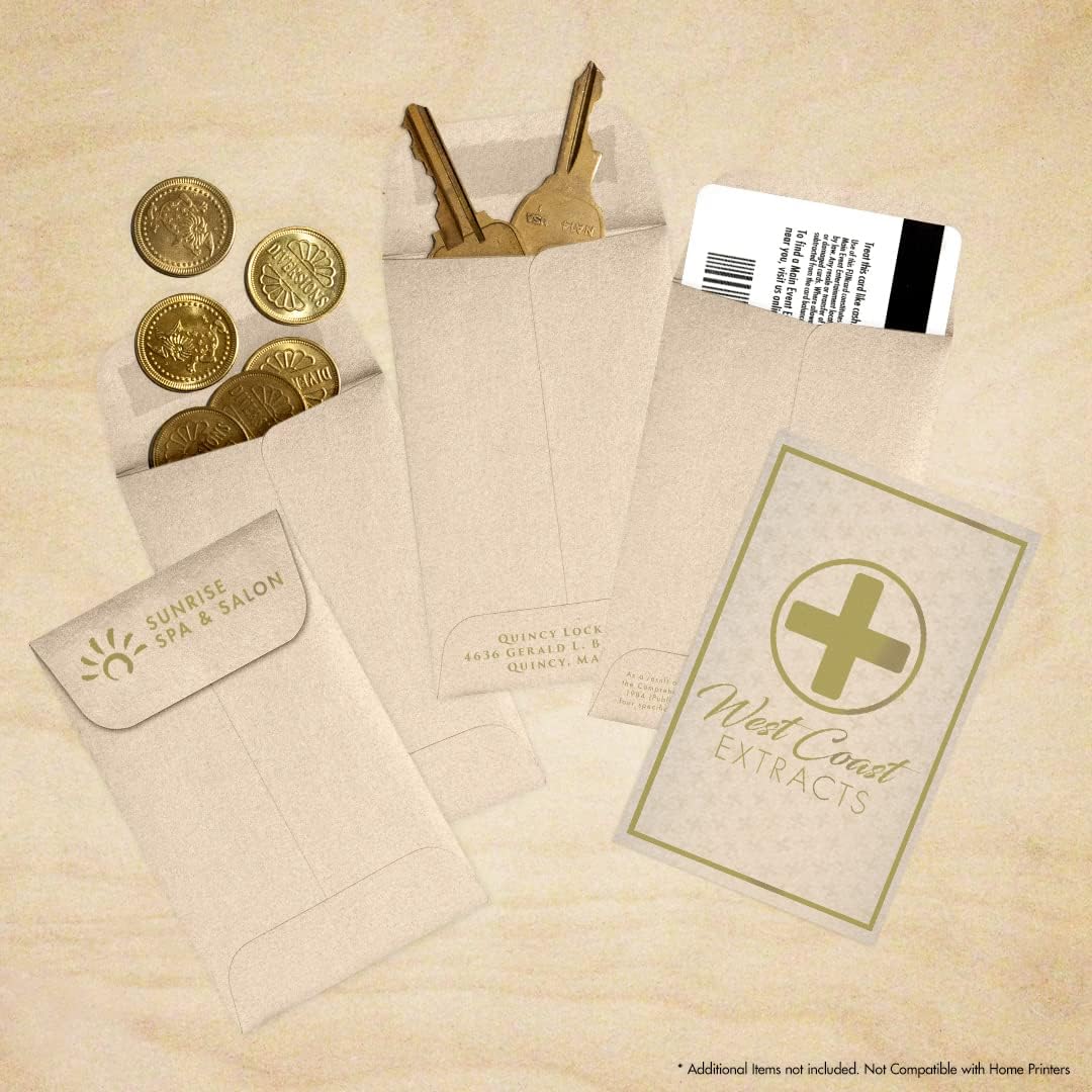 LUXPaper #1 Coin Envelopes | 2 1/4" x 3 1/2" | Taupe Metallic | 80lb. Text | 50 Qty