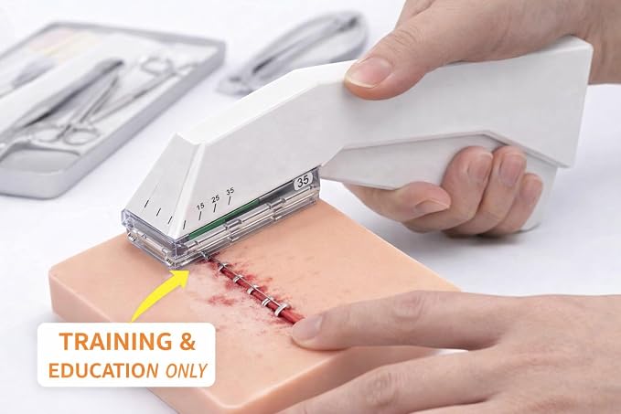 Sterile Skin Stapler, 35 Wide Preloaded Staples, Vet and Medical First Aid Use - Image 2