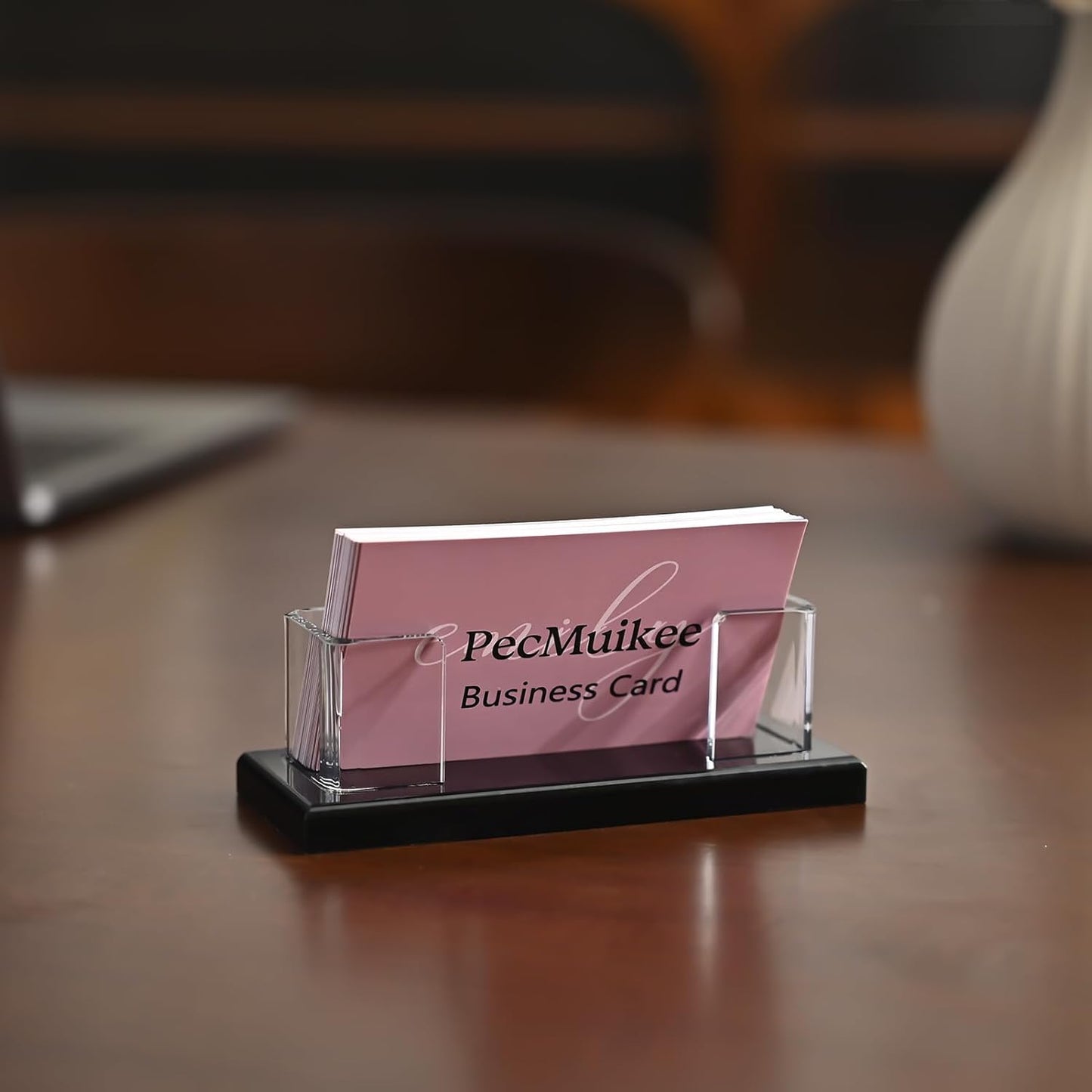 PecMuikee Business Card Holder for Desk,Acrylic Business Card Display Stand,Multiple Business Card Holders for Office, Exhibition, Home, Restaurant (ZFZ-MPH-1C)