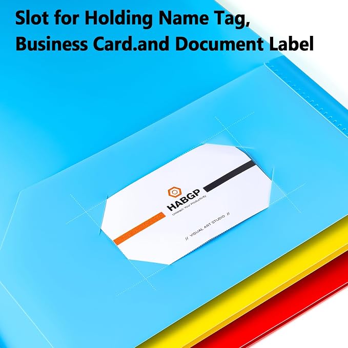 Plastic Folders with Pockets, 18 Color Heavy Duty Two Pocket Folder Business - Image 7