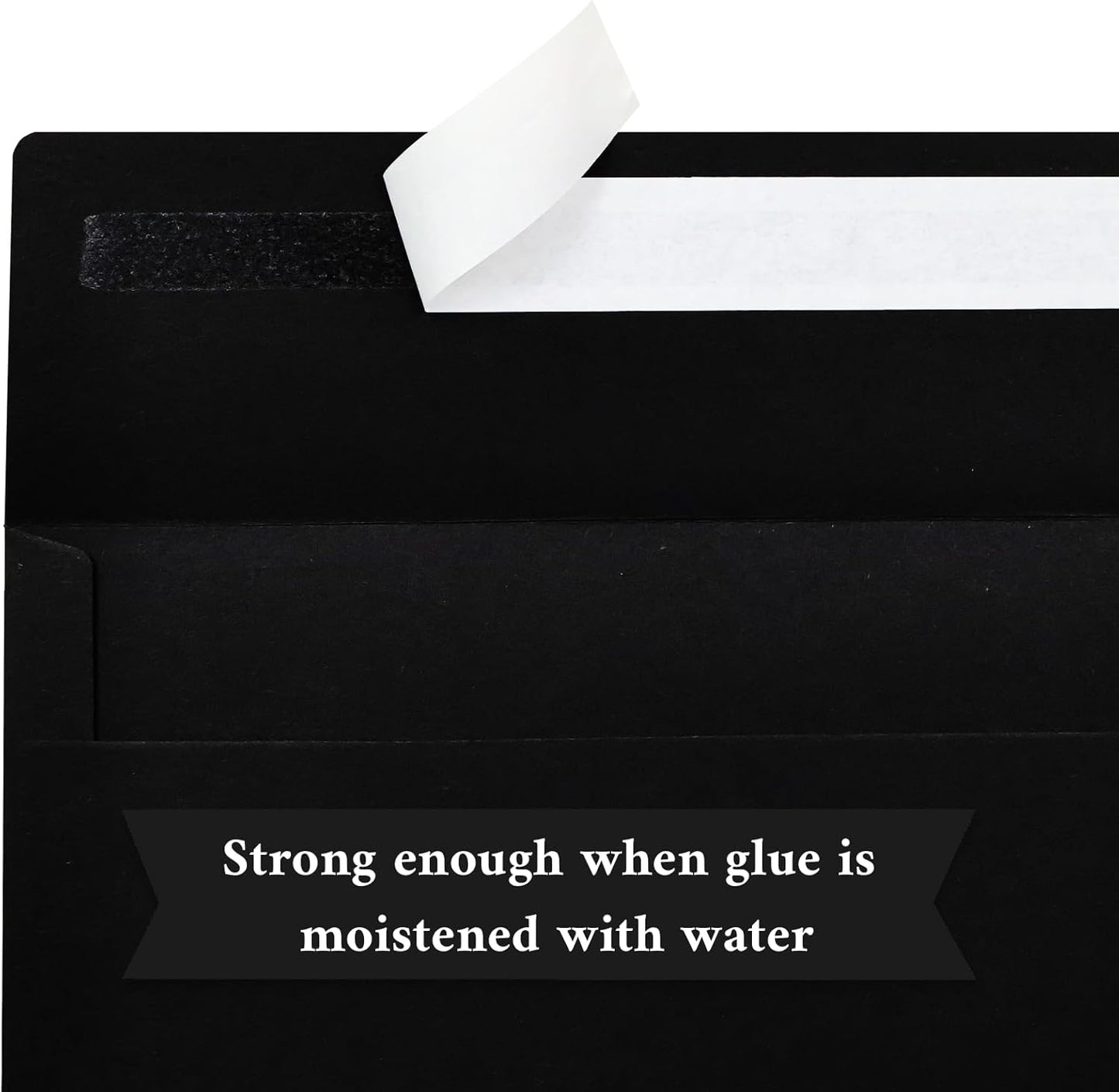 50 Pack #10 Business Envelopes, Black Standard Envelopes Self Seal, Letter Size Business Mailing Envelopes for Checks Letters Invoices Statements Birthday Graduation Wedding,4 1/8 x 9 1/2 Inch