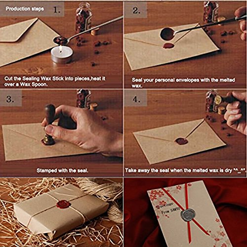 Samyo Creative Romantic Stamp Maker Classic Old-Fashioned Style Brass Color Wax Seal Sealing Stamp Vintage Antique Alphabet Initial Letter Set - (Letter G)