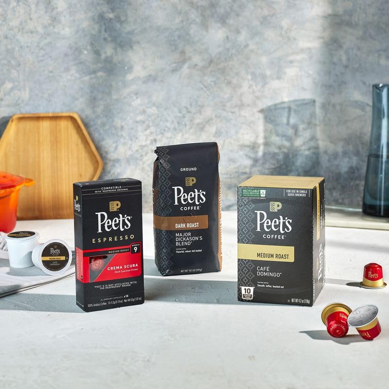 Peet's Coffee, Medium Roast Single Serve Coffee Pods - Big Bang 20 Count (2 Boxes of 10 Pods)