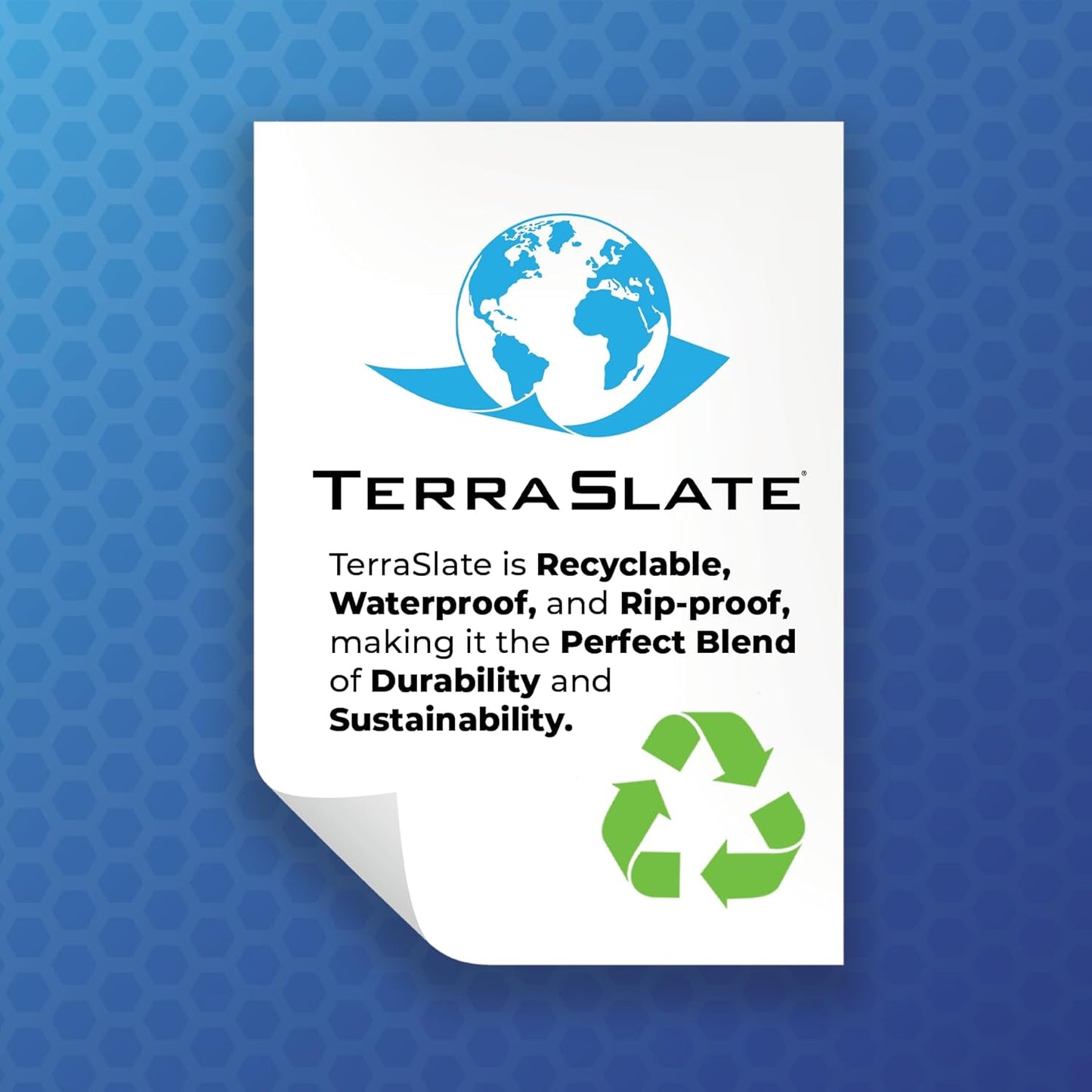 TerraSlate Copy Paper Waterproof Laser Printer, Rain Weatherproof, 5 Mil, 8.5x11-inch, 500 Sheets