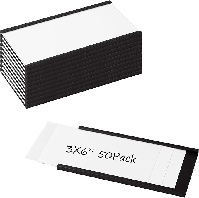 Realth Magnetic Label Holders 50 Pack 3'' x 6'' - Image 6