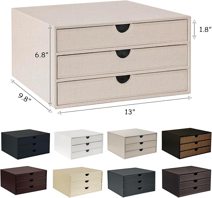 UnionBasic Document Organizer, 3-Drawer File Cabinet Document Storage Box - Image 8
