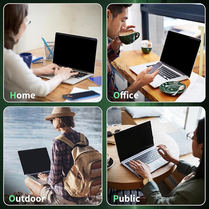Laptop Privacy Screen 15.6 Inc for 16:9 Aspect Ratio Screen Protector, - Image 7