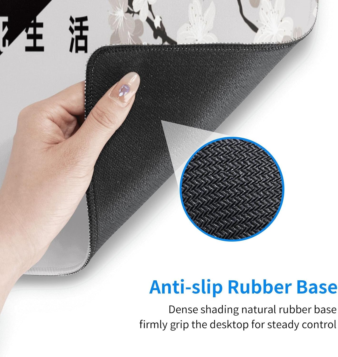 Extended Gaming Mouse Pad, Large Gaming Mouse Waterproof with Stitched Edges, Non-Slip Desktop Pad for Home and Office, Level Up Your 31.5x11.8 Inchโฆ (Black and White Life)