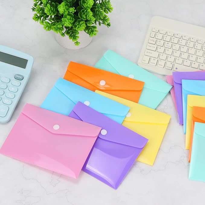 Plastic Envelopes 10 Pack Clear Document Folders,Plastic Envelopes - Image 6