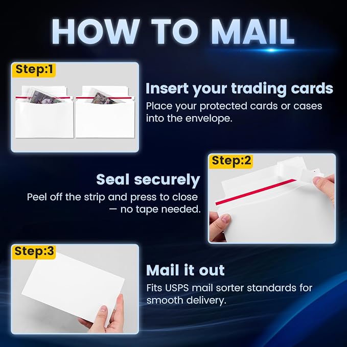 500 Pack Mailer Trading Card Envelopes,7" x 4.35" Trading Card Mailers - Image 7