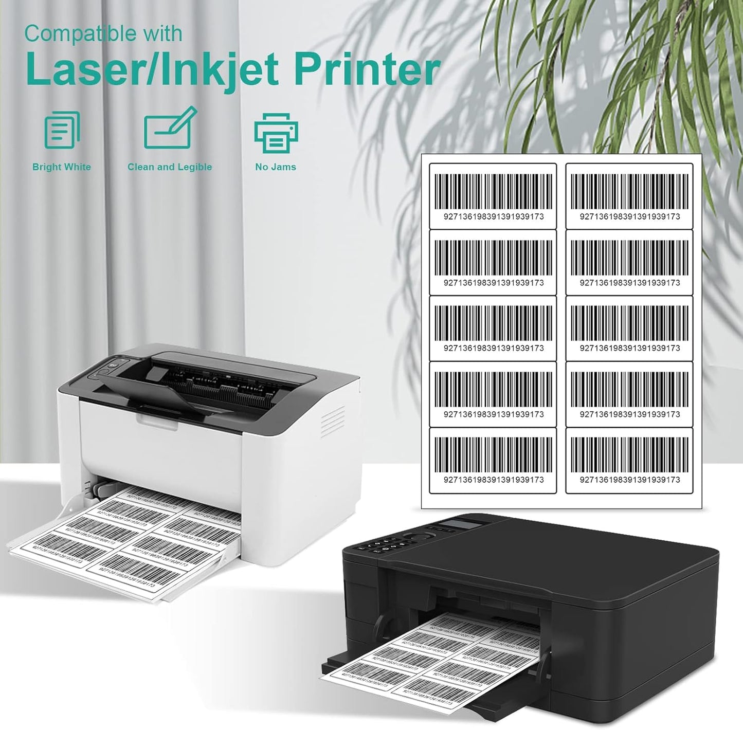 MFLABEL 2x4 Shipping Labels 10-UP - 500 Sheets (5000 Labels!) for Laser/Inkjet Printers | Industrial Adhesive for Boxes/Mailers | FBA & UPS Certified + Free 48 Fragile Stickers