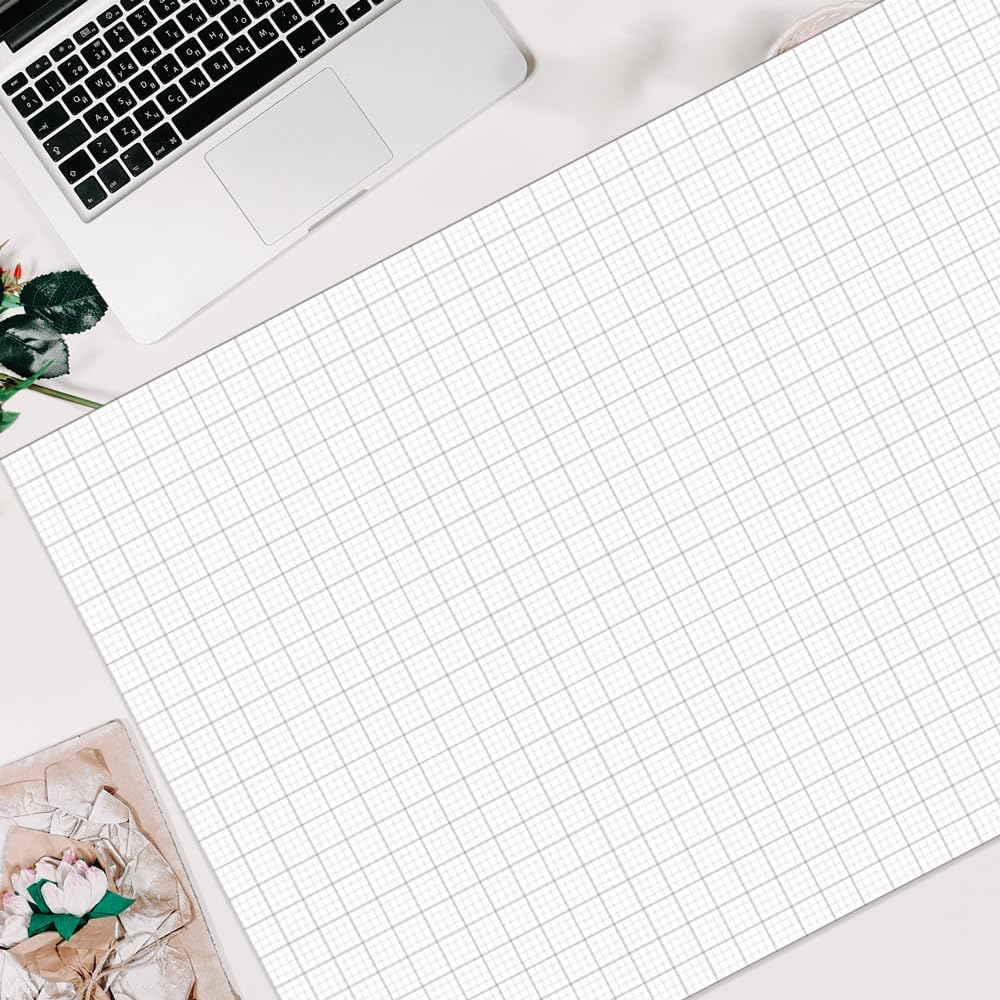 Graph Paper Pad - 24" x 36" Large Graph Paper, 25 Sheets/50 Pages, 4"x4" Ruled Grid Paper for Engineer Architect Designer Mathematician Draftsmen Sketch House Commercial Building Plan Drafting