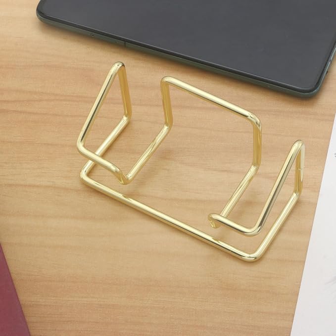 2 Pack Business Card Holder Desk,Metal Business Card Holder Display, Business - Image 8