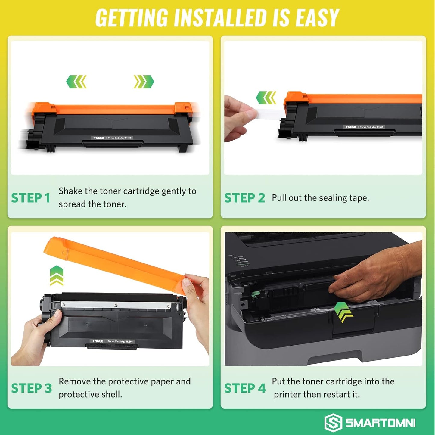 TN660 Compatible Toner Cartridge Replacement for Brother TN660 TN630 use for Brother DCP-L2500D L2305W HL-L2300D L2360DN MFC-L2680W L2705DW MFC L2740DW l2720DW Design V3 M283fdw