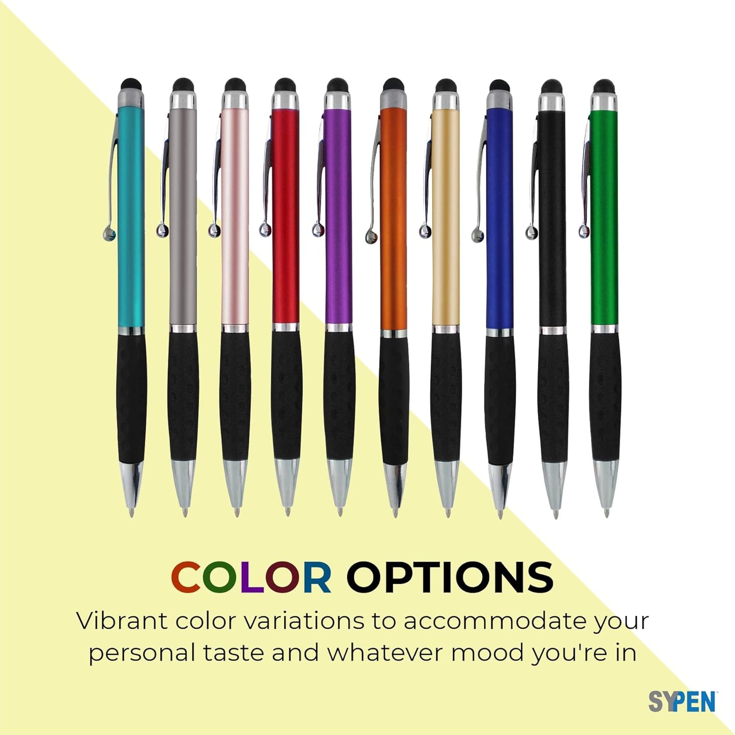 Personalized Pens With your Custom Logo or Text-600 Pack Bulk-for Businesses, Parties, and Events, 2 in 1 Ballpoint Pen & Stylus Compatible with Touchscreen Devices, Grey Barrel, Black Ink