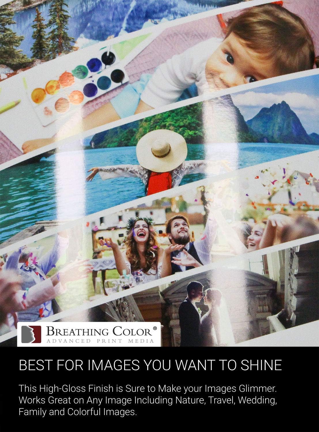 Vibrance Gloss Photo Printer Paper 10 mil 255 gsm Glossy Finish Premium Photo Paper Roll on 3in Core 17 inches x 10 feet Works with Most Inkjet Printers Including Professional Makes and Models
