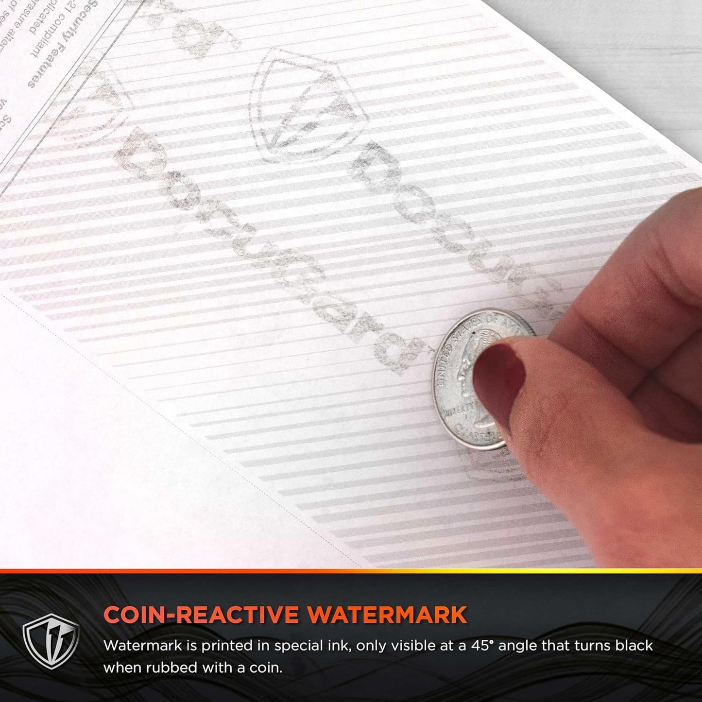 DocuGard Blue/Red Sunburst Premier Prismatic Top High Security Check Paper - QuickBooks & Laser/Inkjet Printer Compatible - 13 Security Features - 500 Blank Business Checks (04564)