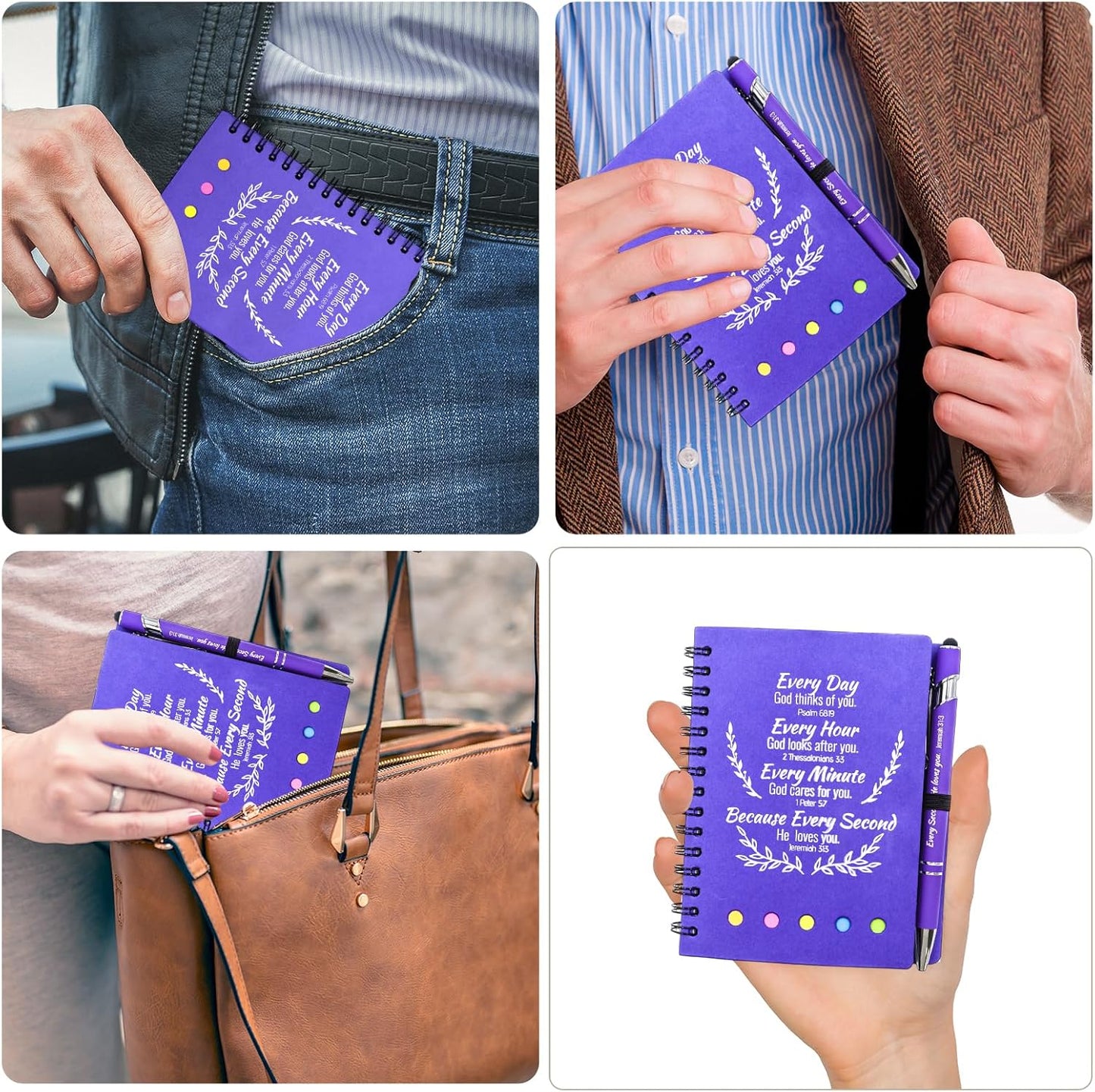 200 Pcs Bulk Fathers Day Christian Gifts Prayer Journal for Woman - 100 Set Religious Notepad with Christian Pen - Bible Notebook - Church Gifts for Inspirational, Bible Study, Devotions ( Elegant )