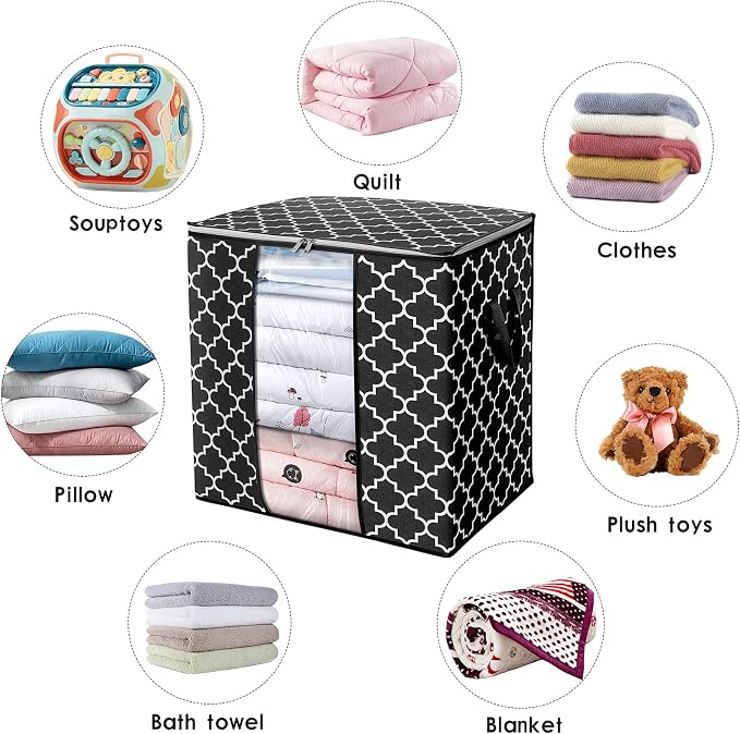 WISELIFE Storage Bags Large Blanket Clothes Organization and Storage Containers - Image 7