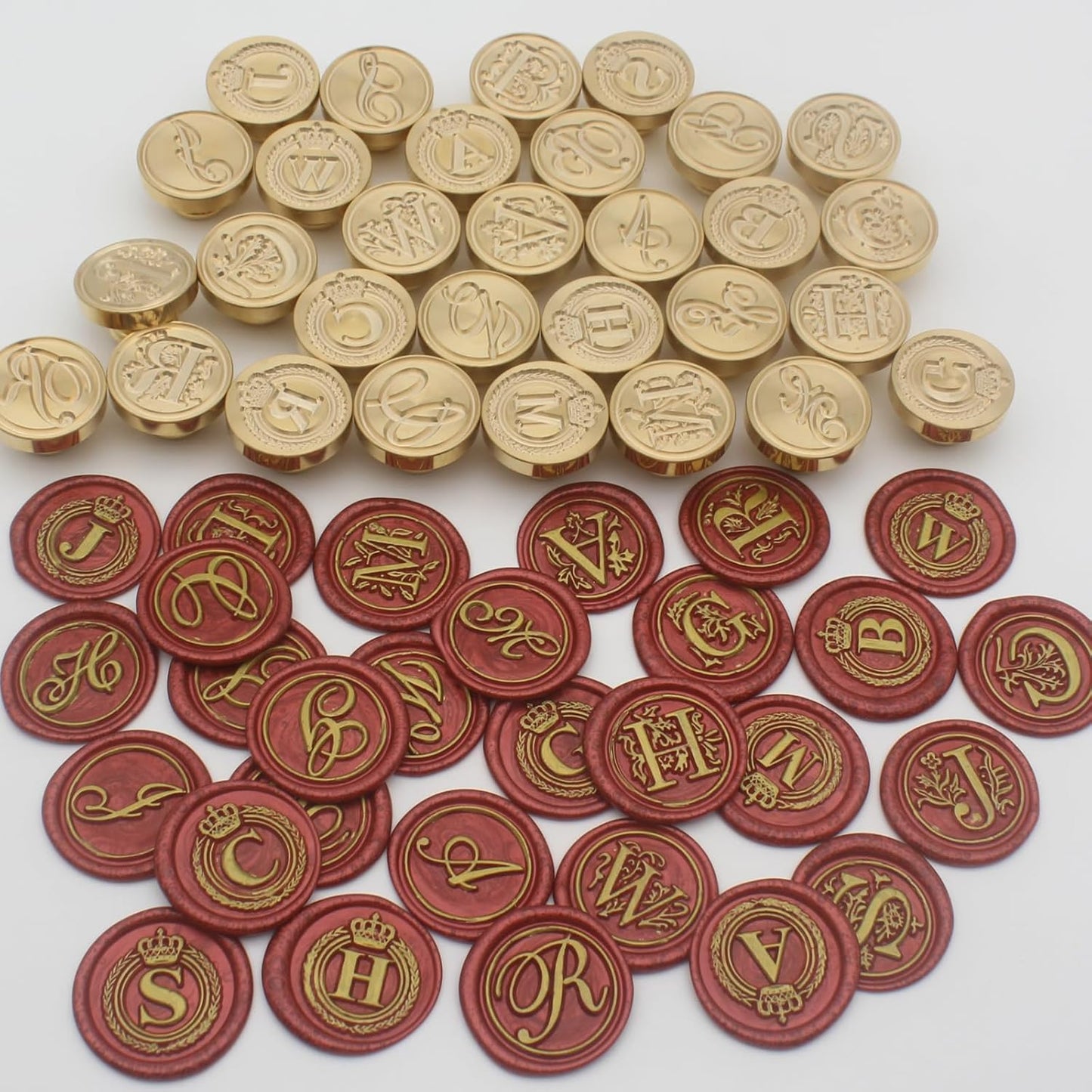 Letter Wax Seal Stamp Kit, Andotopee Wax Seal Kit Initial Alphabet A Sealing Wax Stamp Head 3pcs, Vintage Wax Stamp Seal Kit with Wax Seal Beads, Wax Seal Warmer Tools, Wax Seal Pen, Gift Box Set
