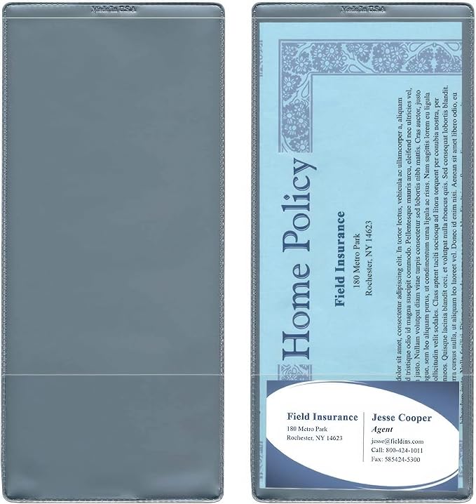 StoreSMART® - Silver Plastic Policy/Lotto Ticket Holders - 20-Pack - INS30-S-20 by StoreSMART