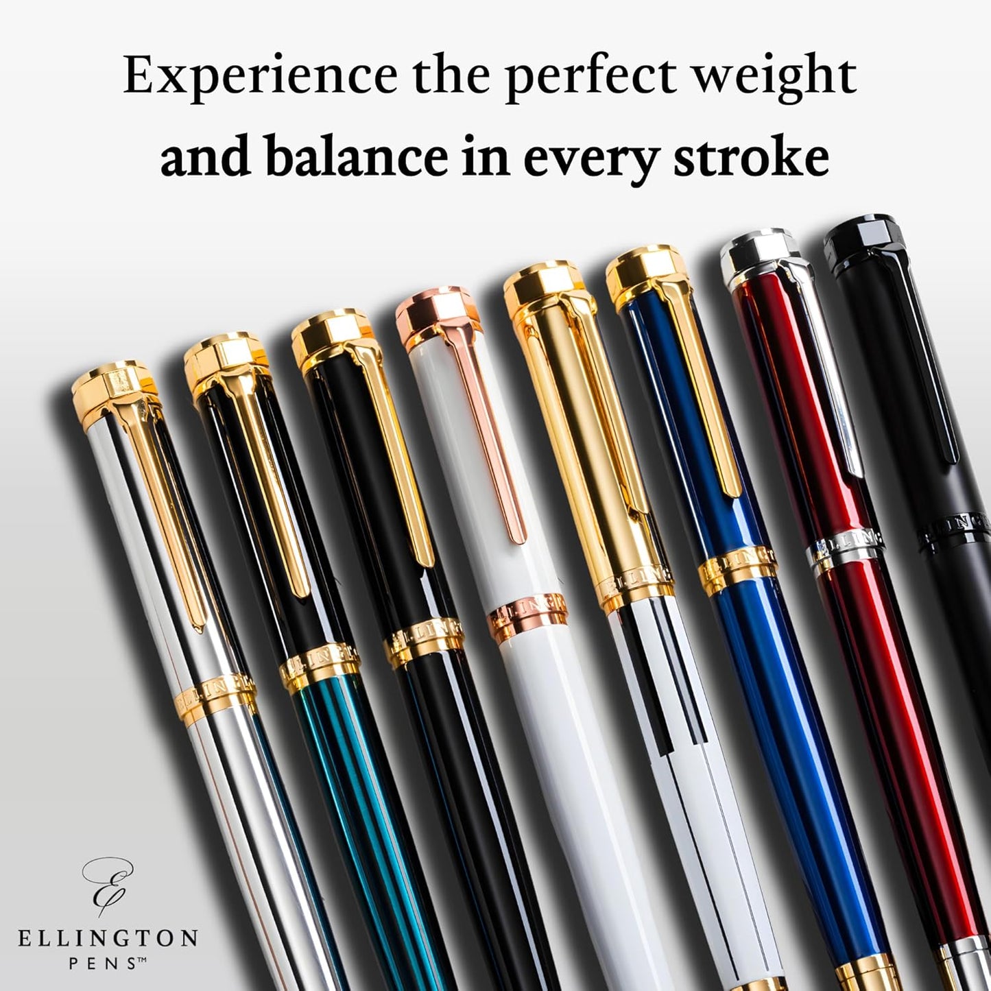 Luxury Fountain Pen Set - Fountain Pens For Writing - Smooth Fine Nib - Includes Refillable Ink Converter, 3 Ink Cartridges, Gift Box - Calligraphy, Journaling, Sketching (The Stealth)