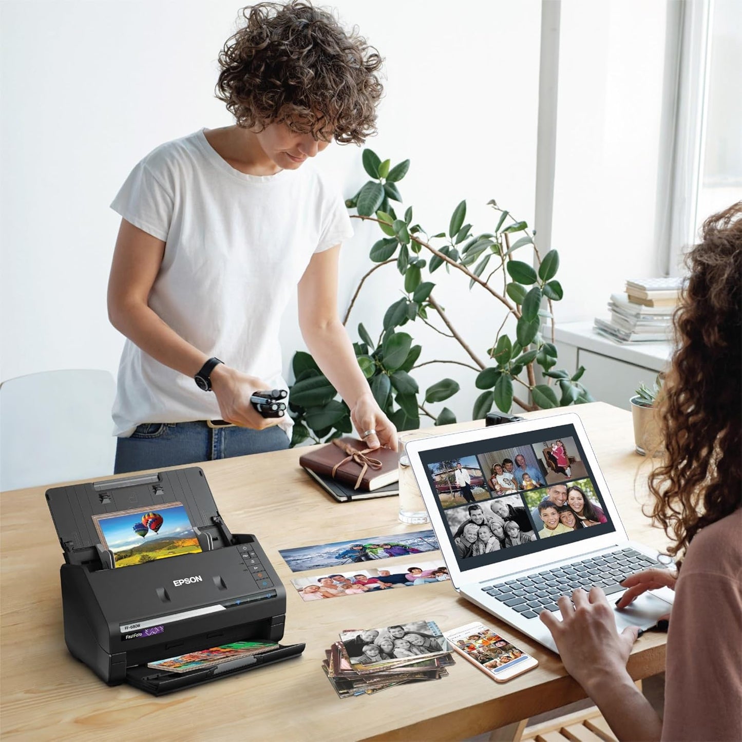 Epson FastFoto FF-680W Wireless High-Speed Photo and Document Scanning System, Black