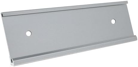 2x6 Executive Name Plate Holder, Silver Aluminum Adhesive Door Mount for Wall Plaques, Mailbox Signs and Cubicles | Made in USA