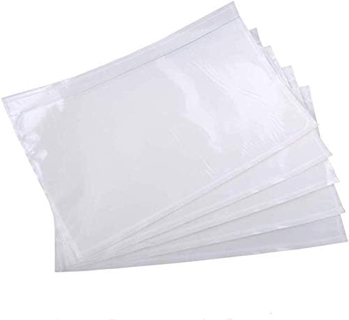 7.5" x 5.5" Clear Adhesive Top Loading Packing List/Shipping Label Envelopes by RBHK
