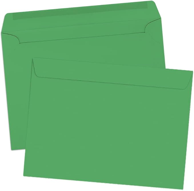 LUXPaper 9 x 12 Booklet Envelopes | Holiday Green | 80lb. Text | 250 Qty - Image 2
