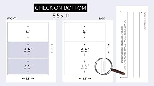 Compuchecks 2500 Blank Checks on Bottom Stock Paper Compatible with QuickBooks and VersaCheck (Steel Blue Pinstripe) Print Easy, Secure Computer Laser Checks for Business, Payroll or Personal Use