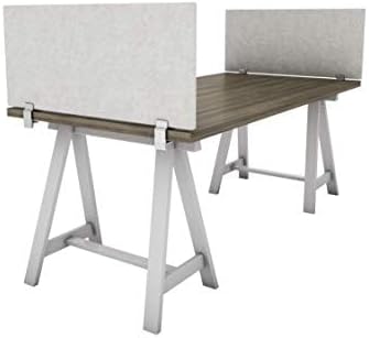 OBEX Panel Desk Mounted PET Privacy Screen, 18" x 48", Stone