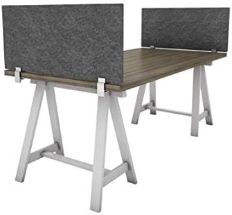OBEX Panel Desk Mounted PET Privacy Screen, 24" x 30", Shadow