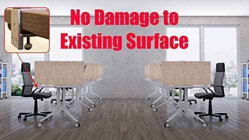 OBEX Panel Desk Mounted PET Privacy Screen, 24" x 66", Sand