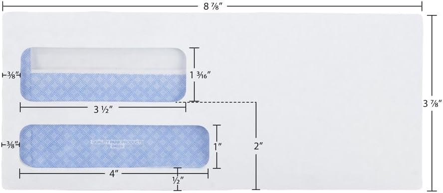 Quality Park® Redi-Seal™ Double-Window Security Envelopes, #9, 3 7/8" x 8 7/8", White, Box Of 500 (Pack of 5)