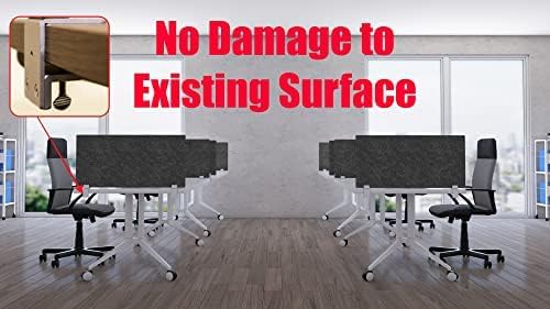 OBEX Panel Desk Mounted PET Privacy Screen, 18" x 48", Shadow