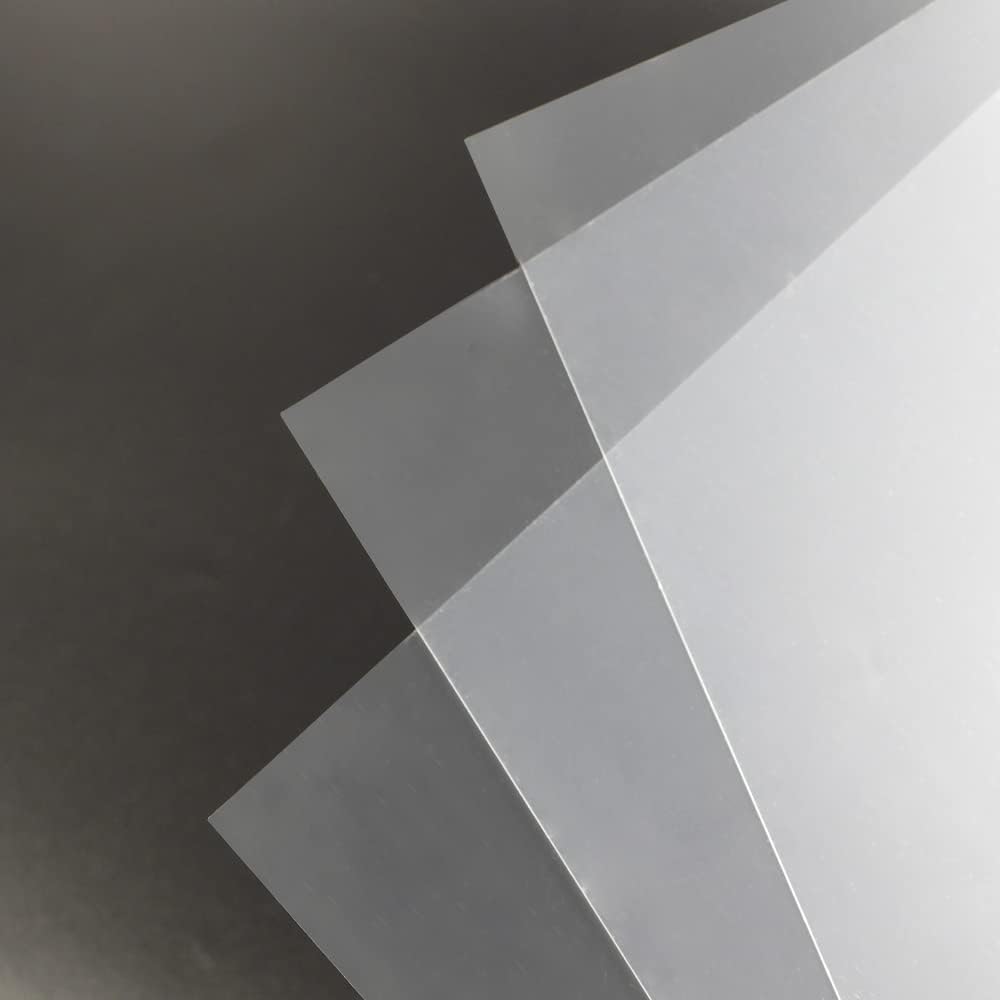 Rayson Clear Binding Cover - 15 mil Polypropylene, 8-1/2 × 11 inches, Durable Un-Punched Plastic Presentation Covers, 50-Pack (PP450C)