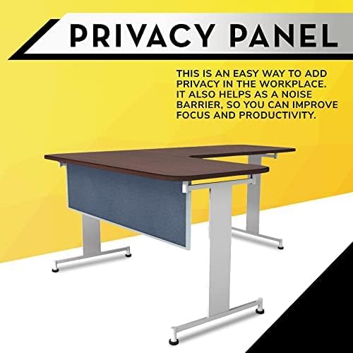 OBEX Acoustic Table Mounted Modesty Desk Privacy & Sound Absorbing Panel for Office Cubicles, 12" x 60", Twilight