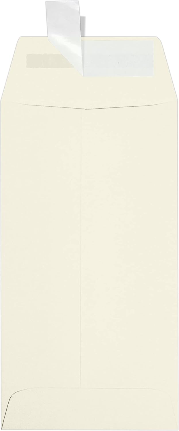 LUXPaper #7 Coin Envelopes | Peel & Press | 3 1/2" x 6 1/2" | Natural | 70lb. Text | 1,000 Qty