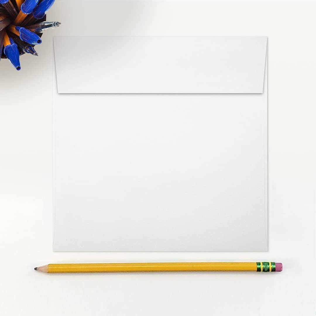 LUXPaper Square Invitation Envelopes | Peel & Press | 6" x 6" | Bright White | 80lb. Text | 500 Qty