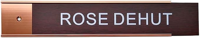 2“ × 8” Name Plate Wall Or Door Holder 5Pack Rose Gold - Image 4